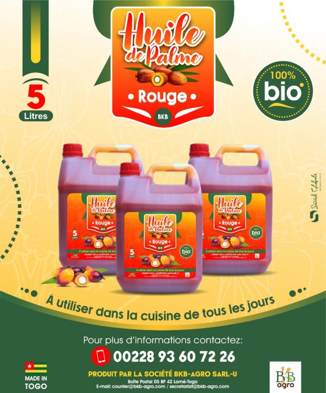 HUILE PALMISTE ROUGE 5L from Togo